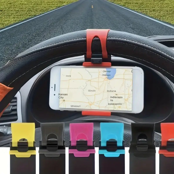 Car Steering Wheel Phone Clip – Portable &amp; Secure Phone Holder