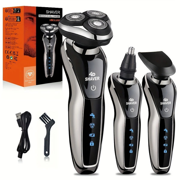 3-in-1 Shaver, Nose Hair Trimmer, and Portable Razor