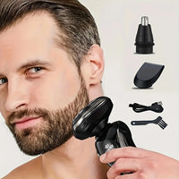 3-in-1 Shaver, Nose Hair Trimmer, and Portable Razor