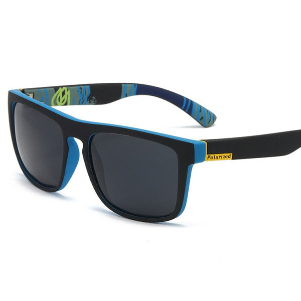 Polarised Sunglasses - fashionable square - Blue Trim
